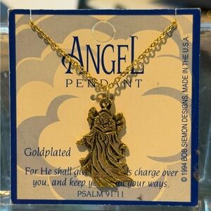 Angel Pendant Goldplated Necklace - Gold